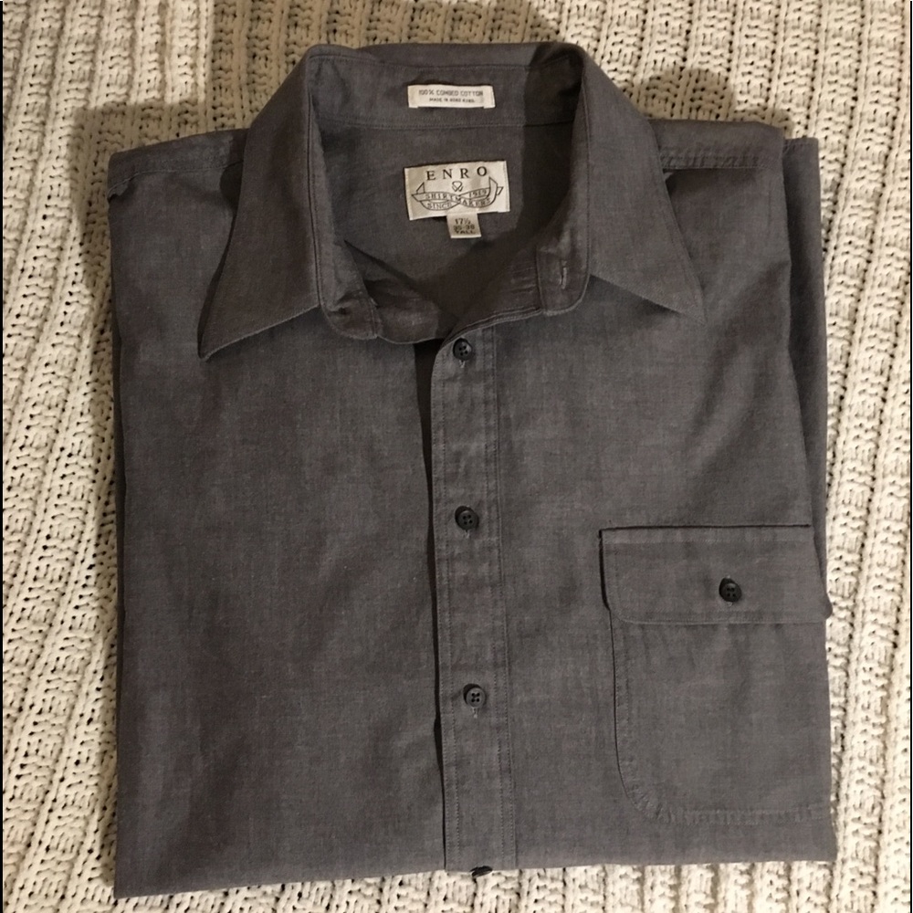 ENRO Button down long sleeve shirt. Big & Tall